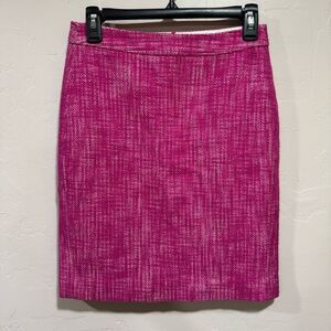 Banana Republic Barbie Pink Tweed Pencil Skirt
